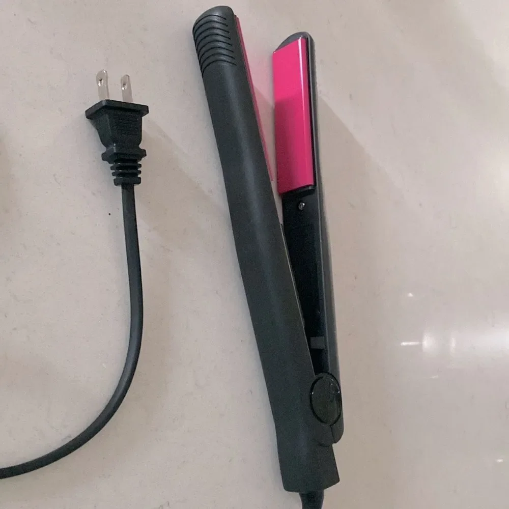 Hot Tools Professional 1 Inch Ceramic Flat Iron Hair Straightener Black Pink
